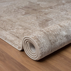 12' x 15' Beige and Ivory Medallion Area Rug