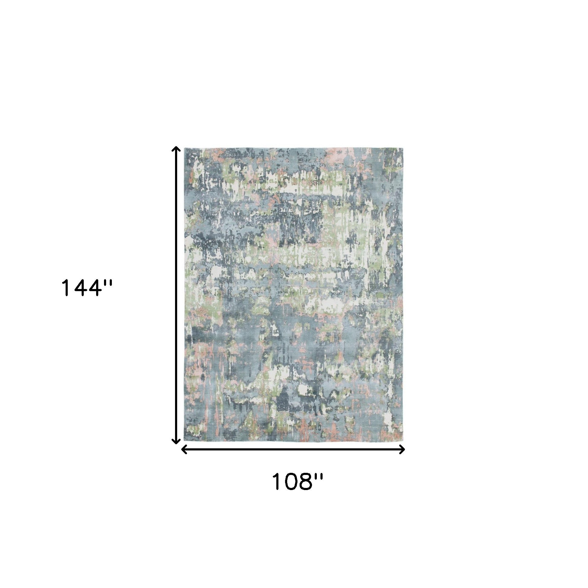 9' x 12' Gray and Yellow Abstract Hand Loomed Area Rug