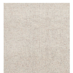 8' Runner Beige and Brown Wool Abstract Hand Tufted Runner Rug