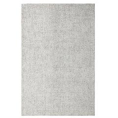 5' x 7' Gray and Ivory Wool Checkered Hand Tufted Area Rug