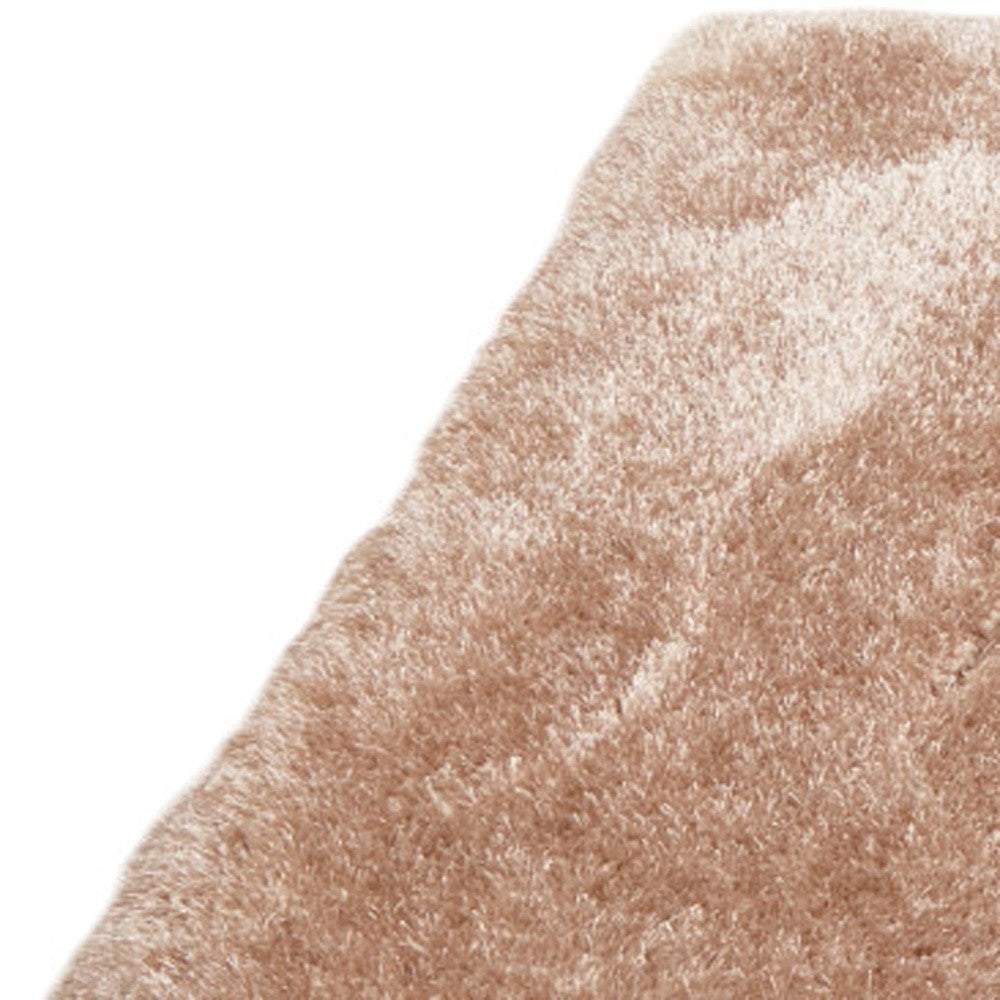 8' x 11' Beige Shag Hand Tufted Area Rug