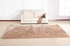 8' x 11' Beige Shag Hand Tufted Area Rug