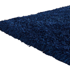 5' x 7' Navy Blue Shag Hand Tufted Area Rug