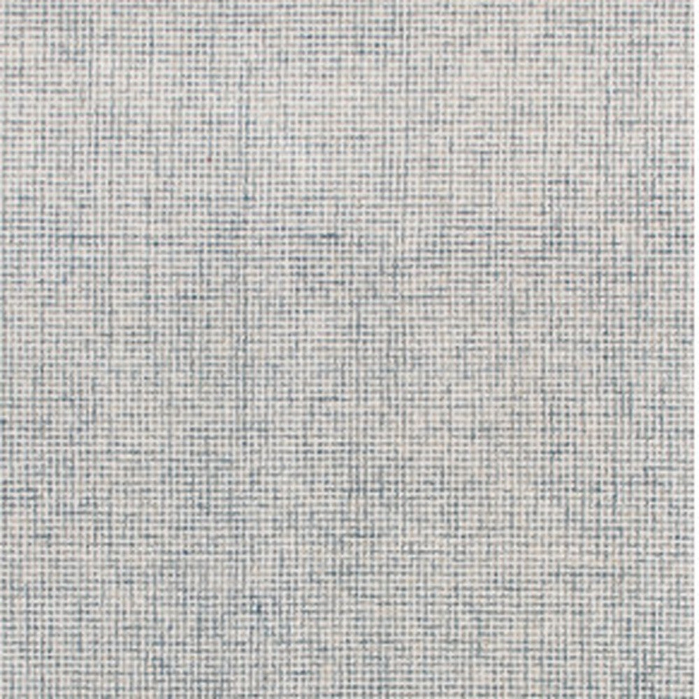 8' Runner Blue and Ivory Wool Abstract Hand Tufted Runner Rug
