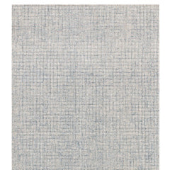 8' Runner Blue and Ivory Wool Abstract Hand Tufted Runner Rug