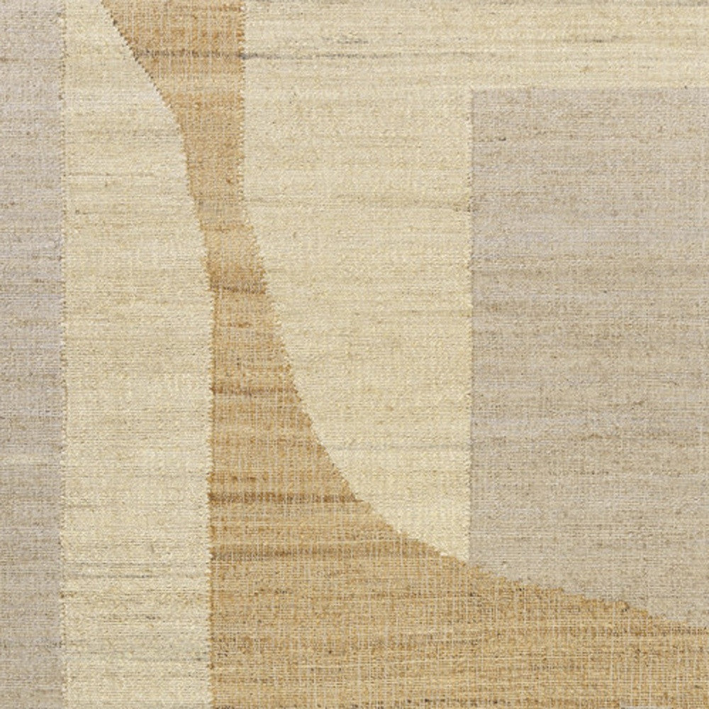 10' x 14' Natural and Ivory Abstract Hand Woven Area Rug