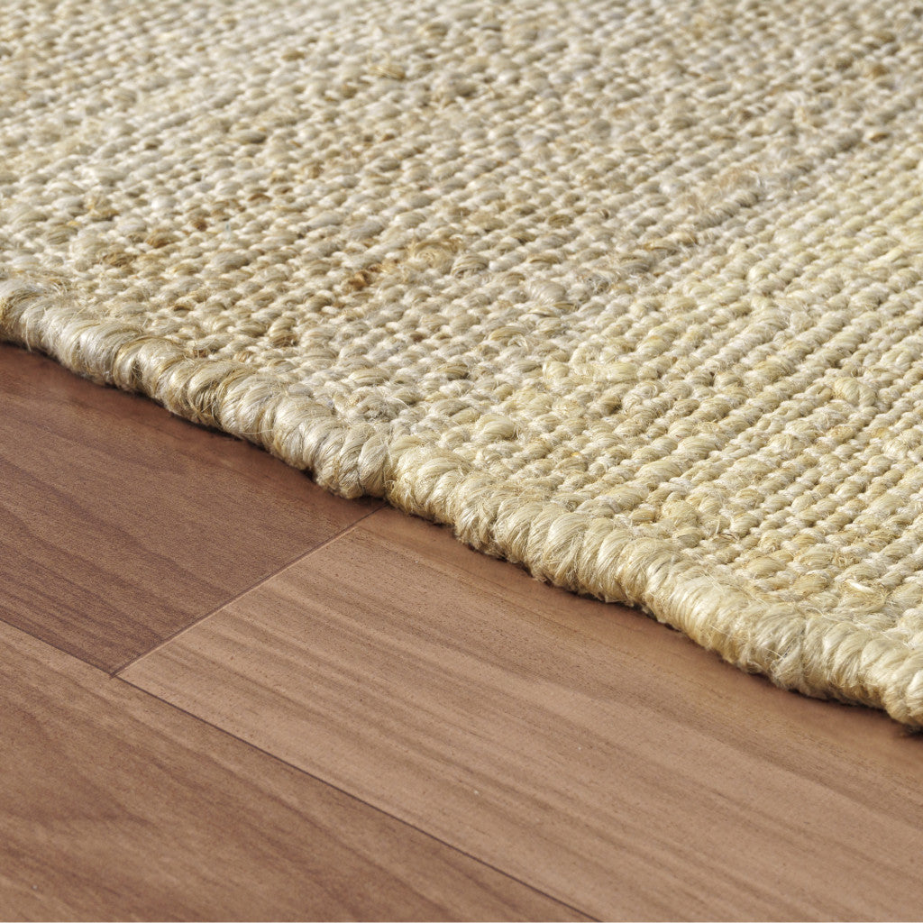 10' x 14' Natural and Ivory Abstract Hand Woven Area Rug