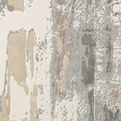 2' x 3' Gray and Beige Abstract Area Rug