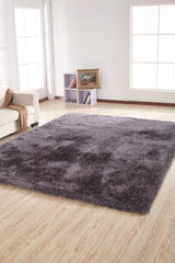 5' x 7' Gray Shag Hand Tufted Area Rug