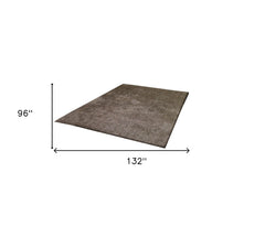 8' x 11' Brown Shag Hand Tufted Area Rug