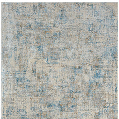 2' x 3' Blue and Ivory Abstract Area Rug
