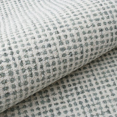 8' Runner Green and Ivory Wool Checkered Hand Tufted Runner Rug