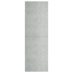 8' Runner Green and Ivory Wool Checkered Hand Tufted Runner Rug
