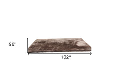8' x 11' Charcoal Shag Hand Tufted Area Rug