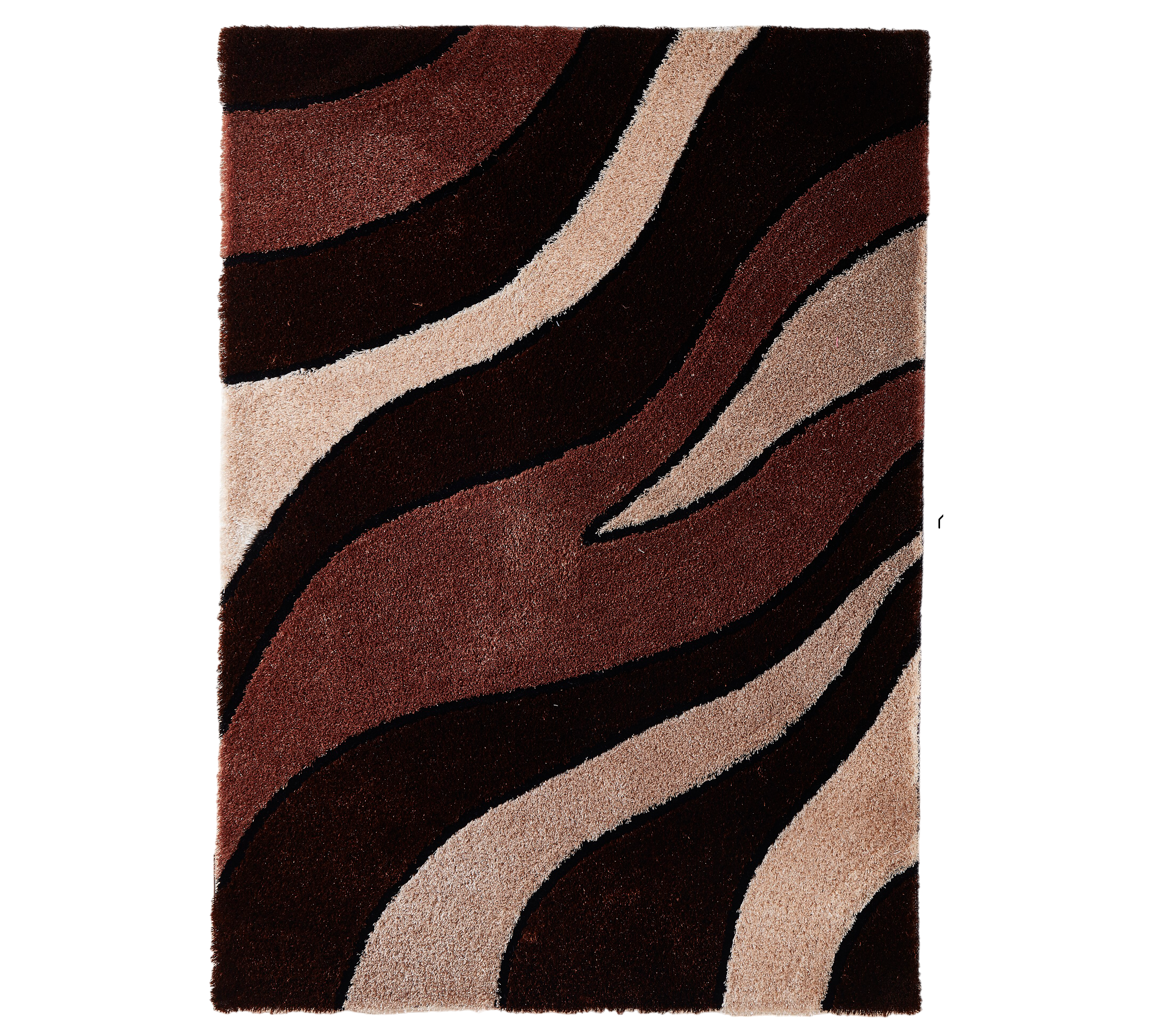 8' x 11' Beige Shag Hand Tufted Area Rug