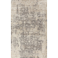 5' x 8' Gray and Ivory Floral Area Rug