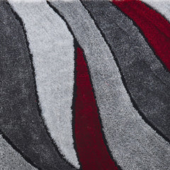 5' x 7' Red Shag Hand Tufted Area Rug