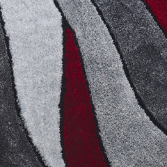 5' x 7' Red Shag Hand Tufted Area Rug