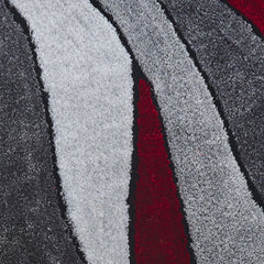 5' x 7' Red Shag Hand Tufted Area Rug