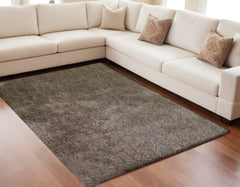 5' x 7' Brown Shag Hand Tufted Area Rug
