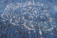 3' X 5' Blue and Gray Medallion Non Skid Area Rug