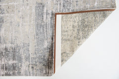 6' X 8' Gray and White Abstract Non Skid Area Rug