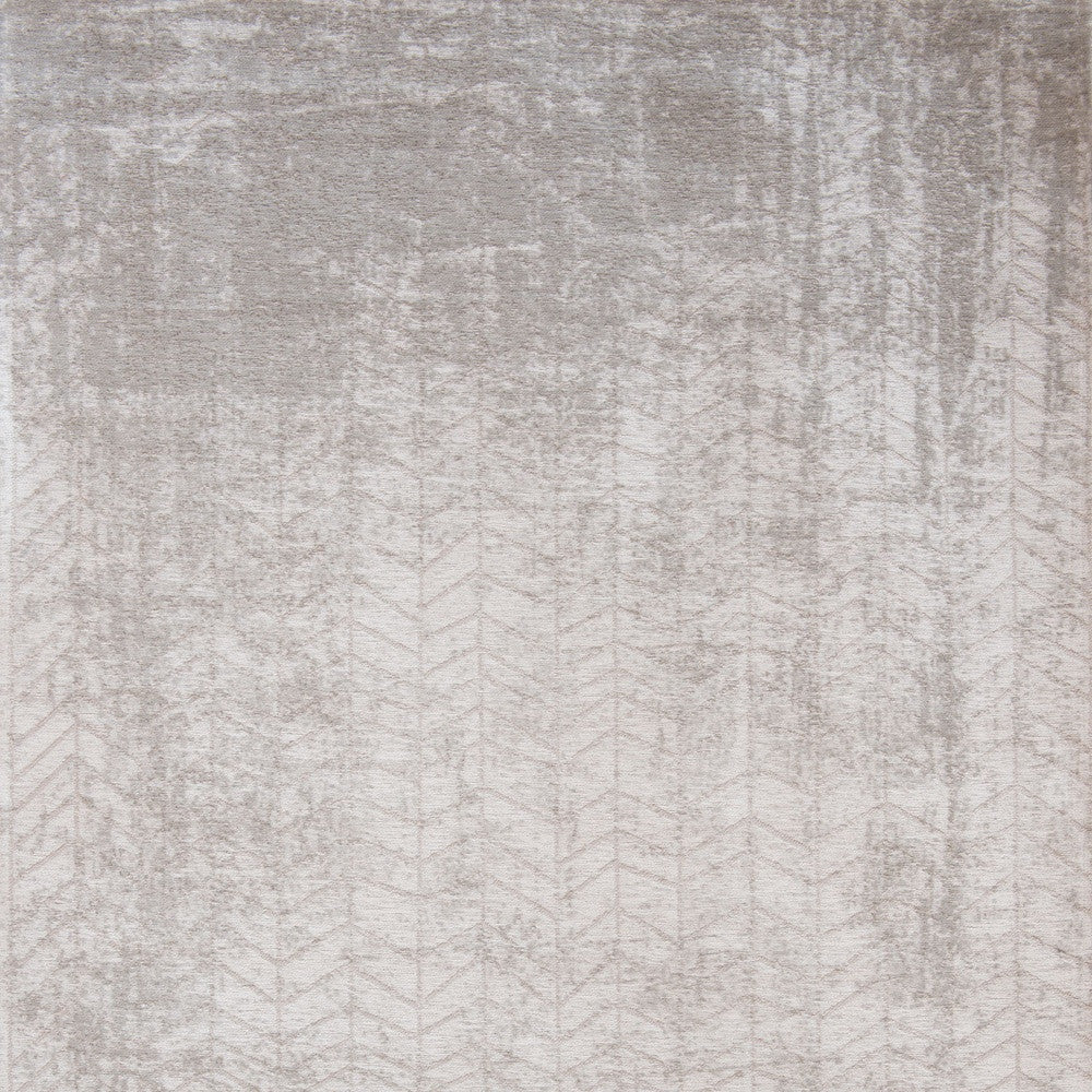 3' X 5' Gray and White Chevron Non Skid Area Rug