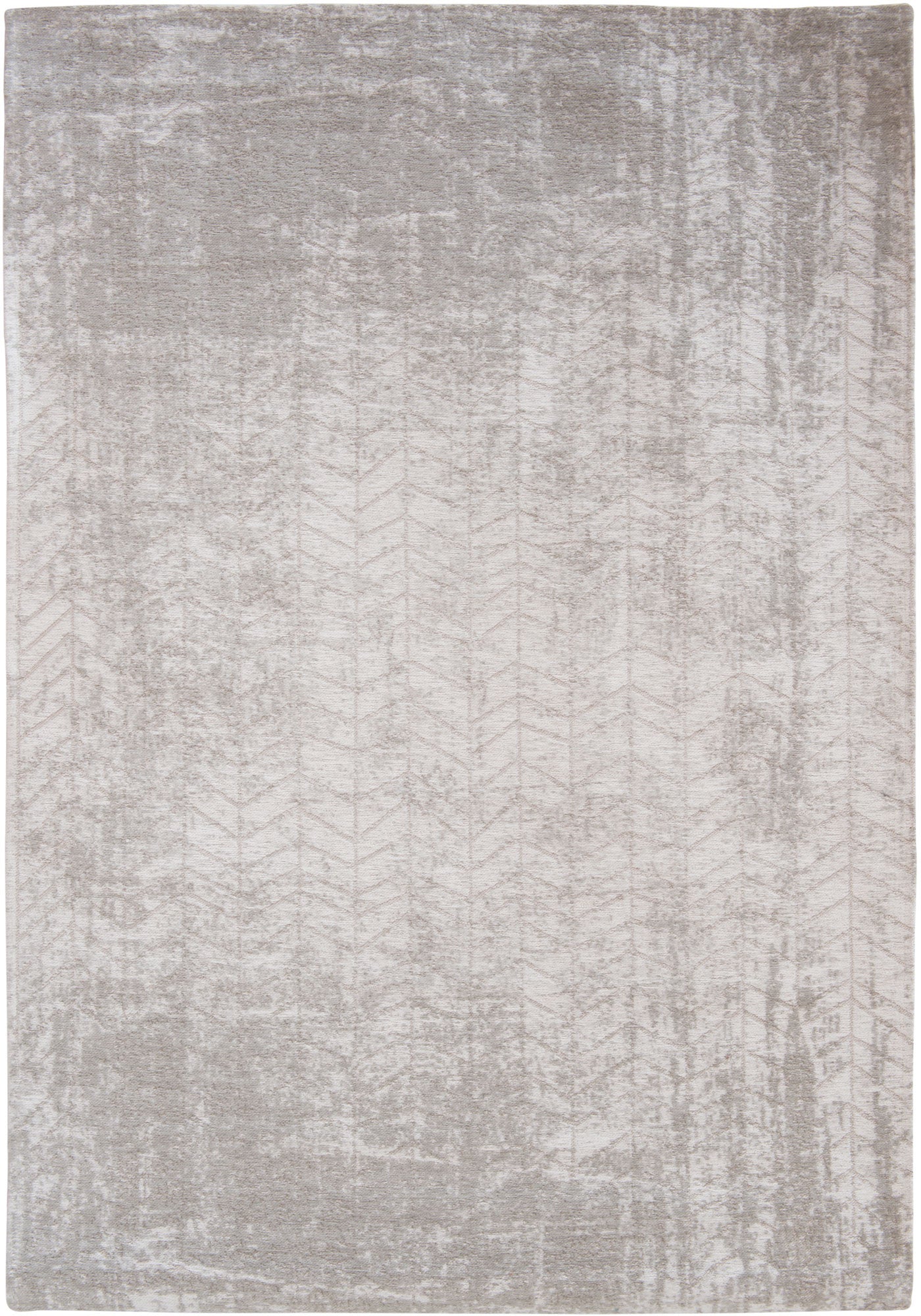 3' X 5' Gray and White Chevron Non Skid Area Rug