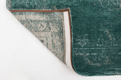 5' x 7' Gray and Green Medallion Non Skid Area Rug