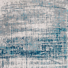 5' x 7' Blue and Gray Abstract Non Skid Area Rug
