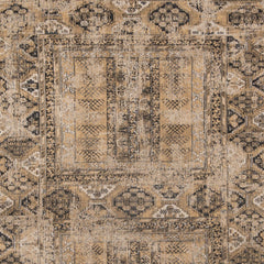 7' x 9' Brown Oriental Non Skid Area Rug