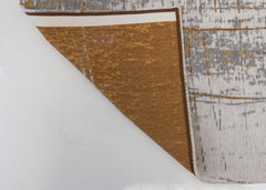 3' X 5' Gray and Gold Abstract Non Skid Area Rug