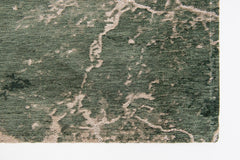 7' x 9' Beige and Green Abstract Non Skid Area Rug
