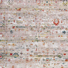 7' x 9' White Oriental Non Skid Area Rug