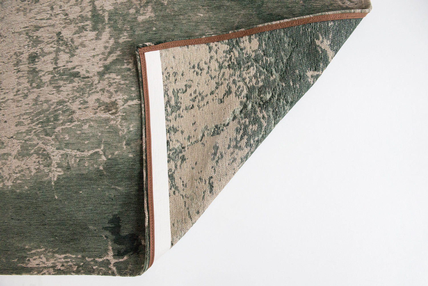 8' x 11' Beige and Green Abstract Non Skid Area Rug