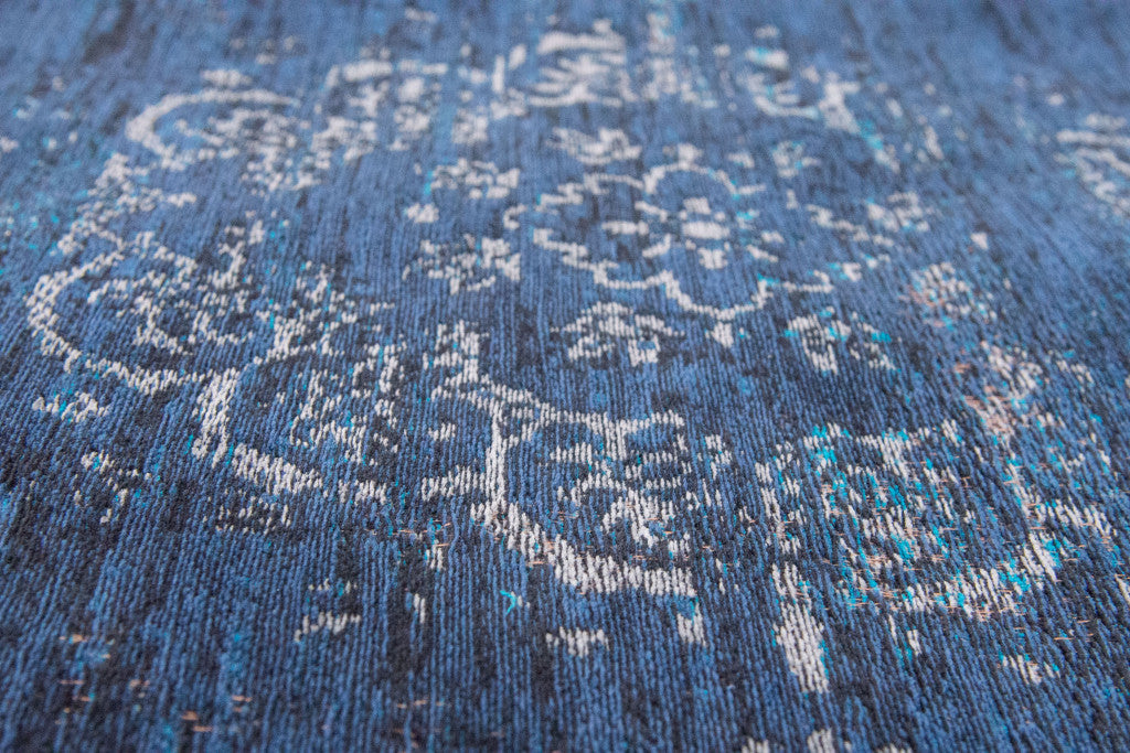 5' x 7' Blue and Gray Medallion Non Skid Area Rug