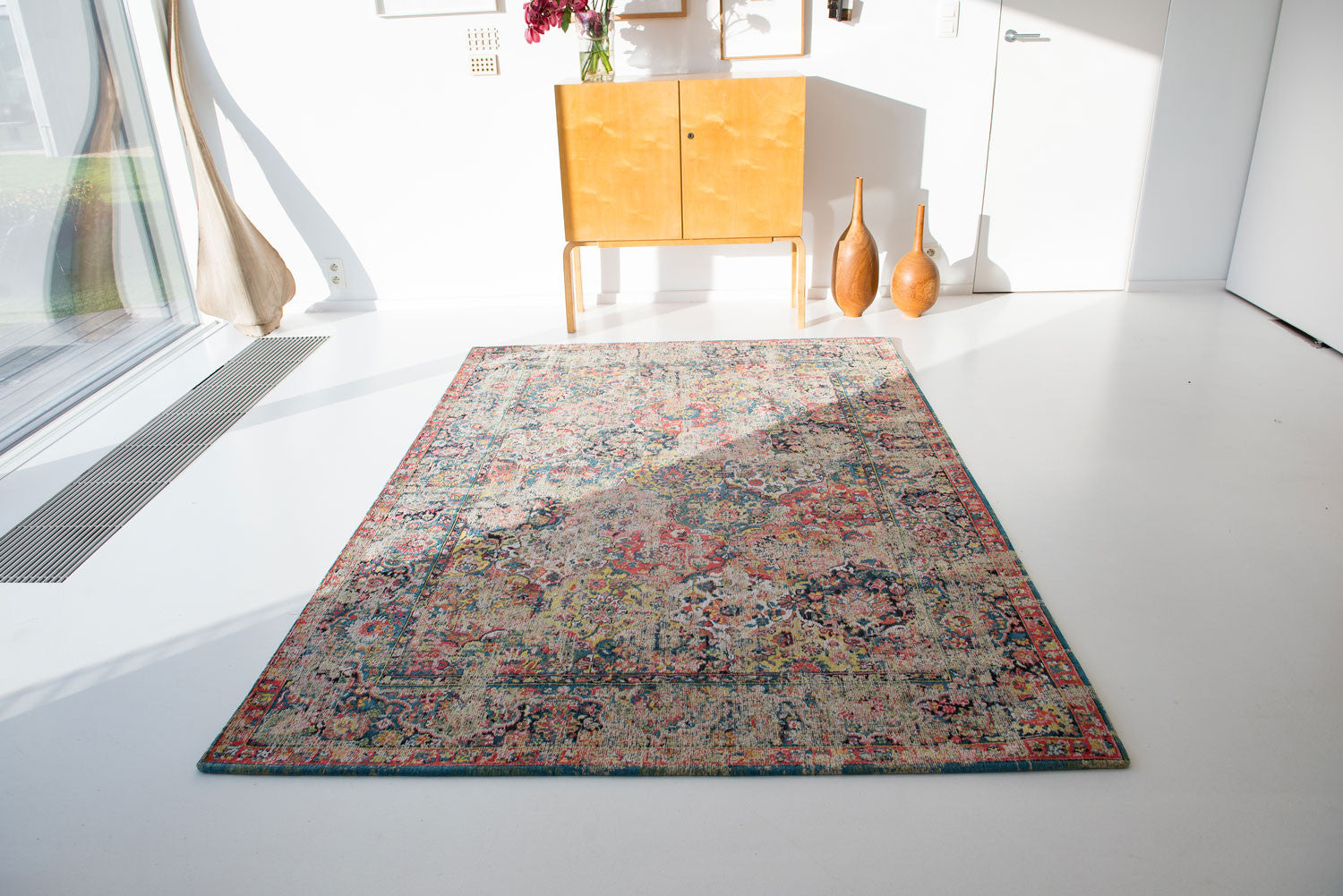 8' x 11' Red Oriental Non Skid Area Rug