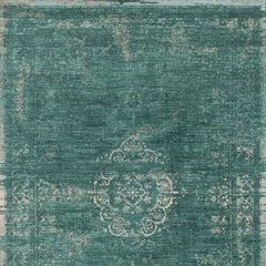 8' x 11' Gray and Green Medallion Non Skid Area Rug
