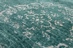 8' x 11' Gray and Green Medallion Non Skid Area Rug
