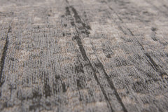 3' X 5' Gray and White Abstract Non Skid Area Rug