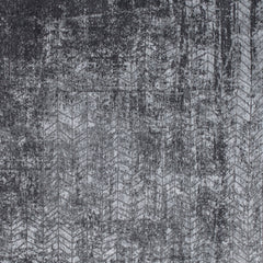 8' x 11' Black and Gray Chevron Non Skid Area Rug