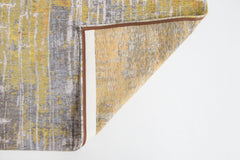 7' x 9' Gray and Yellow Abstract Non Skid Area Rug