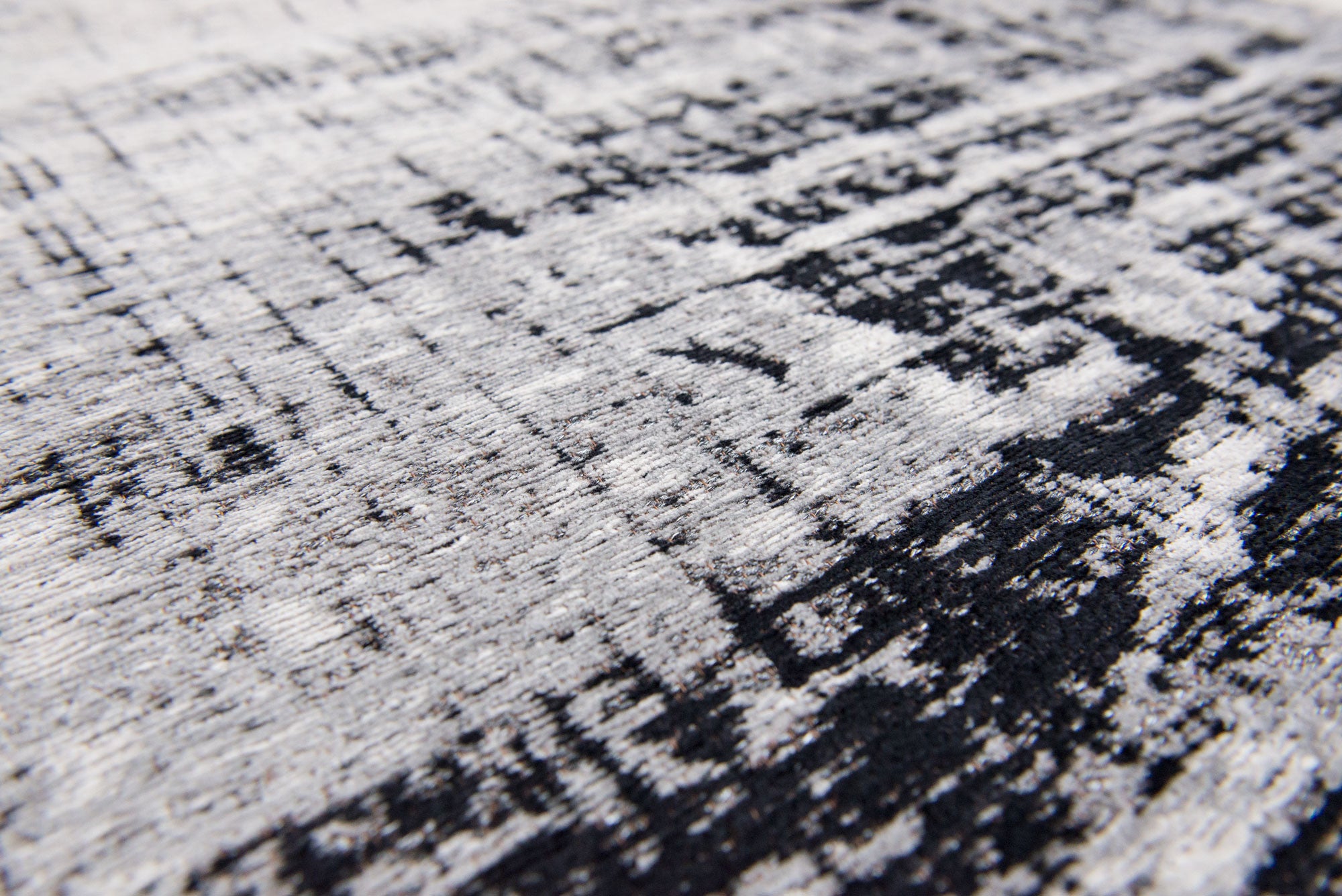 8' x 11' Black and White Abstract Non Skid Area Rug