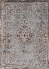 9' X 13' Gray and Beige Medallion Non Skid Area Rug