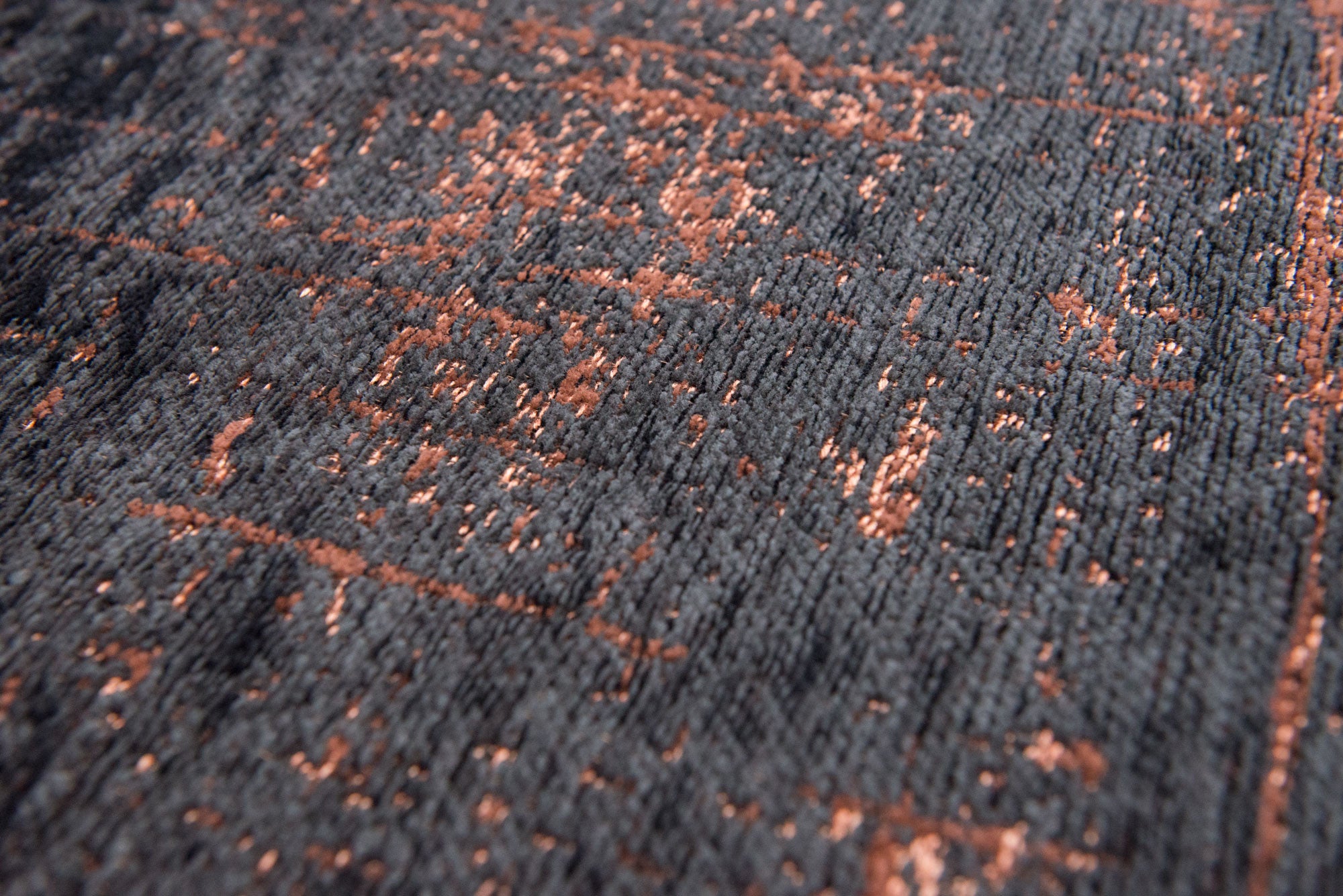 5' x 7' Black and Gold Abstract Non Skid Area Rug