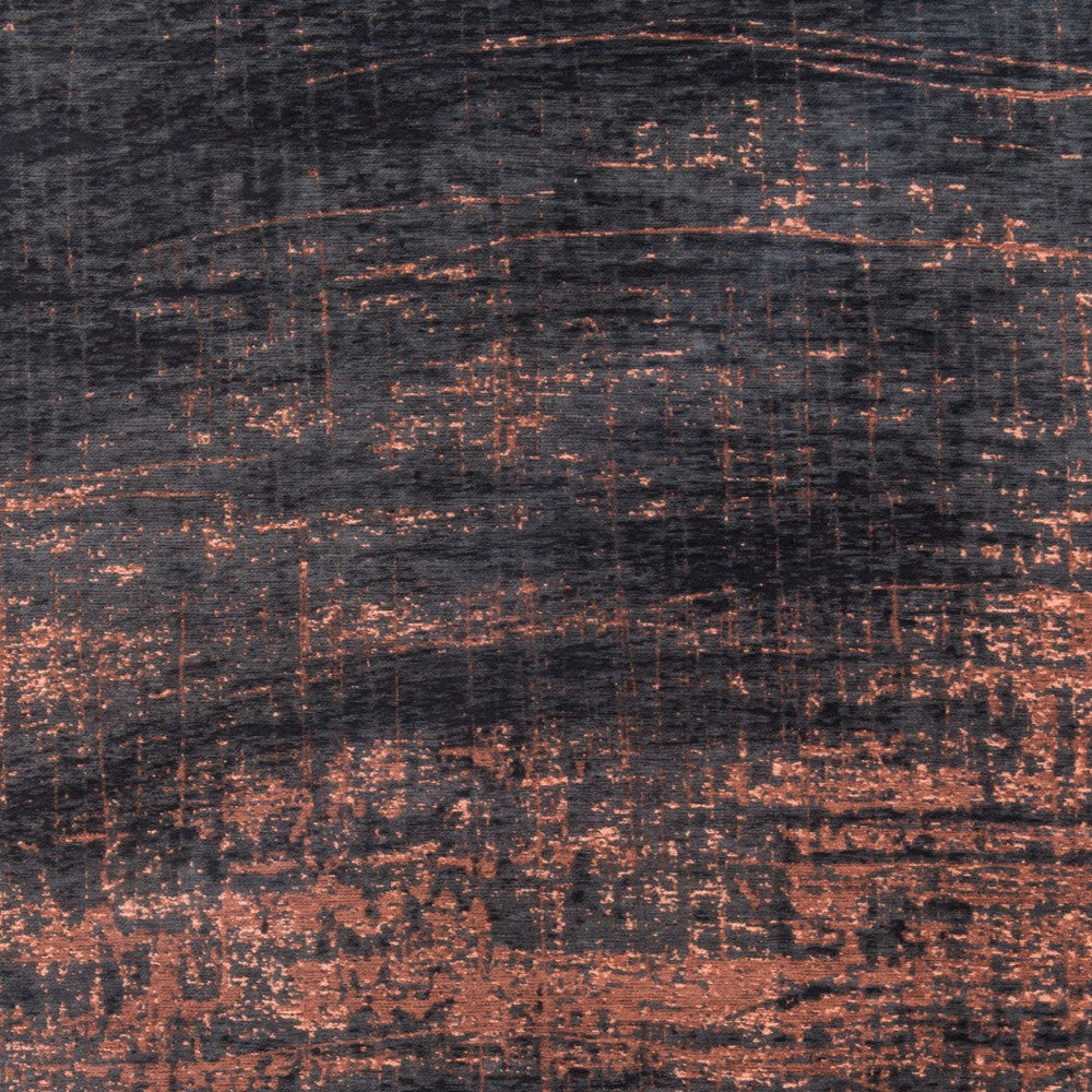 5' x 7' Black and Gold Abstract Non Skid Area Rug
