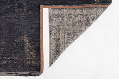 8' x 11' Gray and Black Medallion Non Skid Area Rug