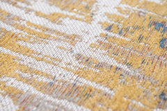 8' x 11' White Abstract Non Skid Area Rug
