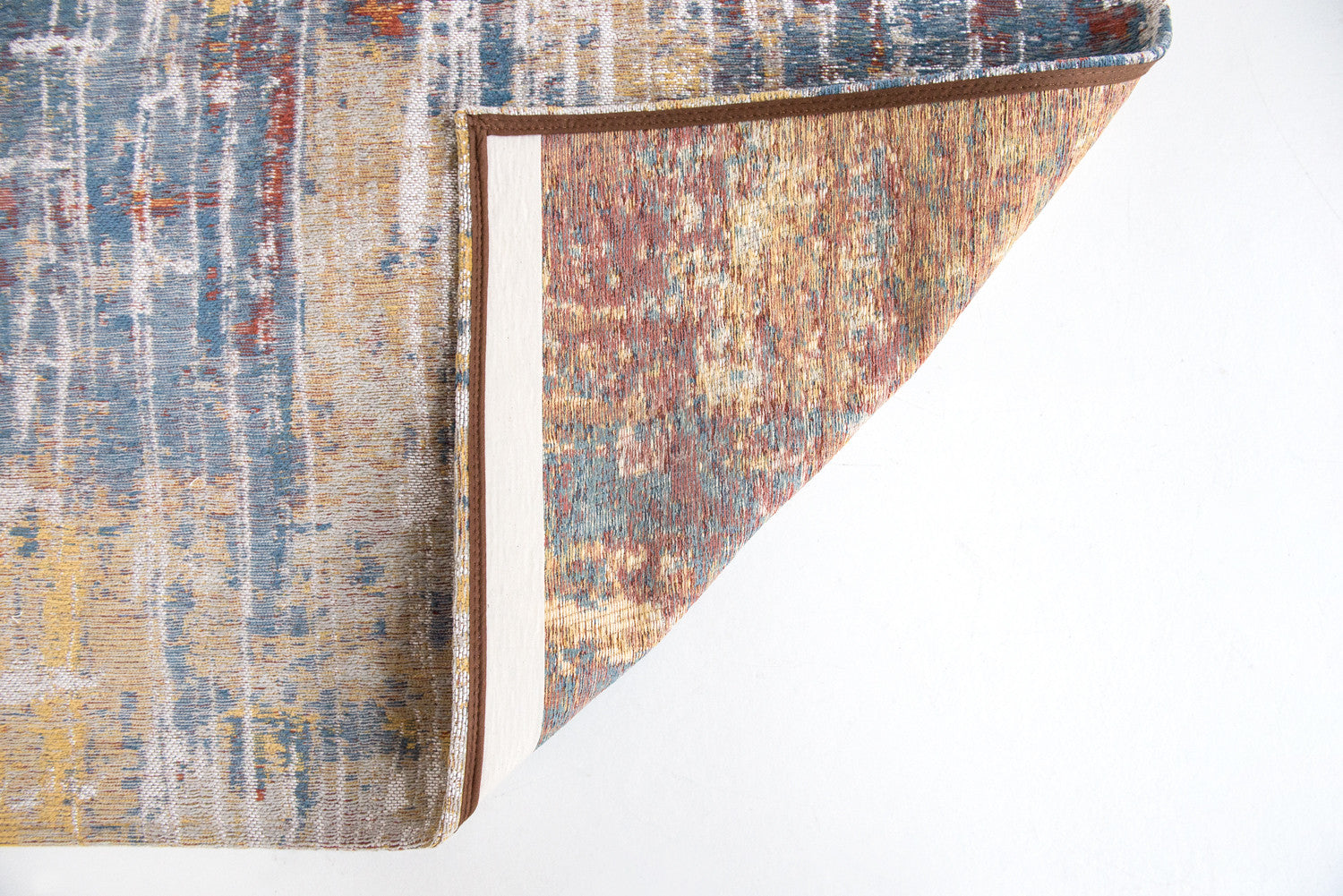 8' x 11' White Abstract Non Skid Area Rug