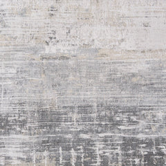 5' x 7' Gray and White Abstract Non Skid Area Rug